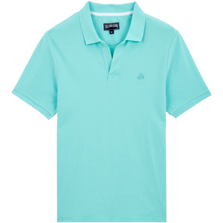 Uomo Altri Unita - Polo uomo in piqué di cotone tinta unita, Laguna front Uomo Altri Unita - Polo uomo in piqué di cotone tinta unita, Laguna front