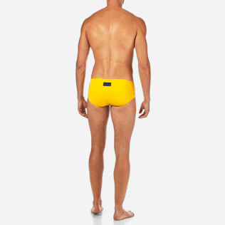 Men Short, Fitted Solid - Solid Jersey Solid swim briefs, Turmeric backworn Men Short, Fitted Solid - Solid Jersey Solid swim briefs, Turmeric backworn