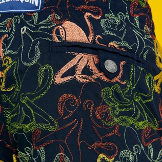 Herren Bestickte Bestickt - Octopussy Badeshorts mit Stickerei für Herren – Limitierte Serie, Marineblau Details Ansicht 2