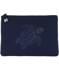 Altri Stampato - Borsello da spiaggia con zip Turtle, Blu marine vista frontale