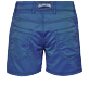 Men Flat belts Solid - Men Swim Trunks Flat Belt Solid, Sea blue back view