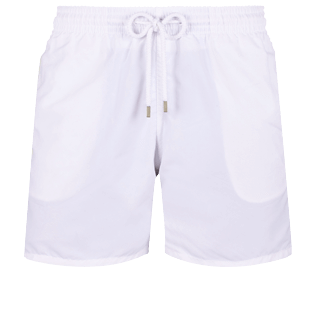 Men Classic Solid - Men Swim Trunks Solid, White front Men Classic Solid - Men Swim Trunks Solid, White front
