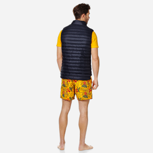 Others Solid - Unisex Sleeveless Down Jacket Solid, Navy backworn Others Solid - Unisex Sleeveless Down Jacket Solid, Navy backworn