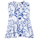 Photo de Filles AUTRES Imprimé - Robe fille en Lin Cherry Blossom , Bleu de mer vue de face Photo de Filles AUTRES Imprimé - Robe fille en Lin Cherry Blossom , Bleu de mer vue de face