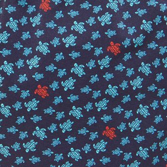 Costume da bagno uomo stretch Micro Ronde Des Tortues tricolore, Blu marine stampe