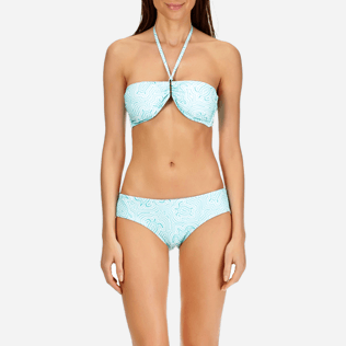 Mujer Bottoms Estampado - Braguitas de bikini con estampado Hypnotic Turtles para mujer, Laguna supp1 Mujer Bottoms Estampado - Braguitas de bikini con estampado Hypnotic Turtles para mujer, Laguna supp1