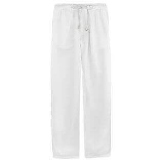 Uomo Altri Unita - Men Linen Pants Solid, Bianco vista frontale