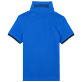 Boys Others Solid - Boys Cotton Pique Polo Shirt Solid, Sea blue back view