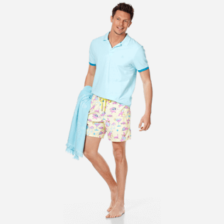 Uomo Classico Stampato - Costume da bagno uomo Jeux de Plage, Giallo supp2 Uomo Classico Stampato - Costume da bagno uomo Jeux de Plage, Giallo supp2