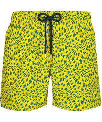 Men Classic Printed - Men Swimwear 2020 Micro Ronde Des Tortues Waves, Lemon front view