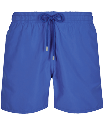 Men Classic Solid - Men Swim Trunks Solid, Sea blue front view