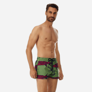Men Short classic Printed - Men short and fitted stretch swimtrunks Belle ou Gars, Cactus frontworn Men Short classic Printed - Men short and fitted stretch swimtrunks Belle ou Gars, Cactus frontworn