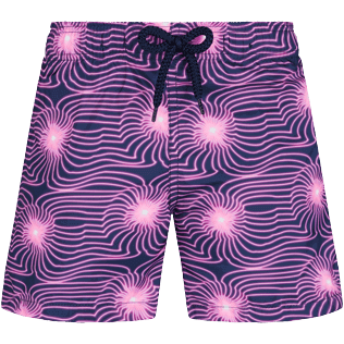 Boys Short classic Printed - Boys Ultra-light and packable Swimwear Hypno Shell, Navy front view