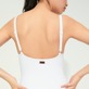 Damen Einteiler Bestickt - Broderies Anglaises Badeanzug mit V-Ausschnitt für Damen, Weiss Details Ansicht 2
