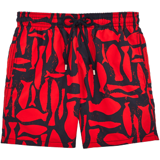 Men Classic / Moorea Printed - Silex Fishes Swim shorts, Poppy red front Men Classic / Moorea Printed - Silex Fishes Swim shorts, Poppy red front