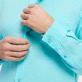 男款 Others 纯色 - 男士纯色亚麻衬衫, Lazulii blue 细节视图2