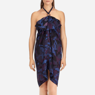 Women Dresses Printed - Camouflage Turtles Skirt Pareo, Plum supp1 Women Dresses Printed - Camouflage Turtles Skirt Pareo, Plum supp1