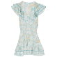 Mujer Autros Estampado - Vestido corto de mujer con estampado Hidden Fishes - Vilebrequin x Poupette St Barth, Blanco vista trasera