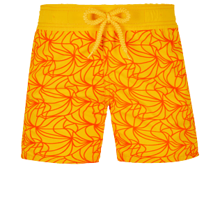 Bambino Altri Ricamato - Costume da bagno bambino floccato 1984 Invisible Fish, Yellow vista frontale