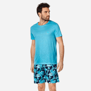 Hombre Autros Liso - Camiseta de lino de color liso para hombre, Horizonte frontworn Hombre Autros Liso - Camiseta de lino de color liso para hombre, Horizonte frontworn
