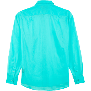 Men Others Solid - Unisex cotton voile Shirt Solid, Lagoon back view
