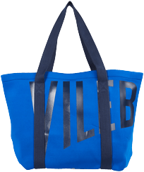 Others Printed - Large Beach Bag Vilebrequin, Sea blue front view
