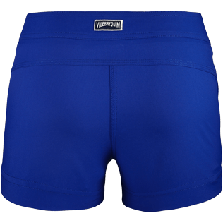 Donna Altri Unita - Shorts da bagno donna in tessuto elasticizzato tinta unita, Blu nettuno back Donna Altri Unita - Shorts da bagno donna in tessuto elasticizzato tinta unita, Blu nettuno back