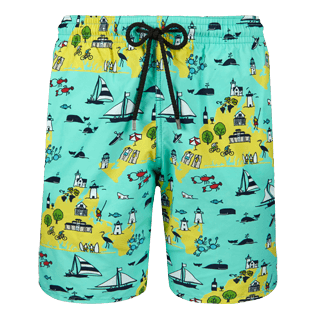 Hombre Clásico largon Estampado - Bañador largo con estampado 12.7 Martha's Vineyard para hombre, Menta front Hombre Clásico largon Estampado - Bañador largo con estampado 12.7 Martha's Vineyard para hombre, Menta front
