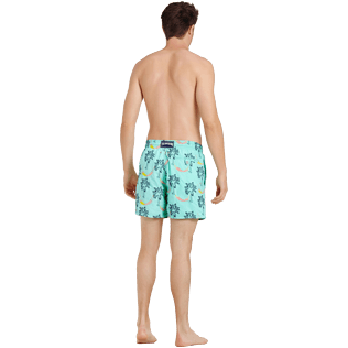 Hombre 017 Bordado - Bañador bordado con estampado Ibiza para hombre - Edición limitada, Menta backworn Hombre 017 Bordado - Bañador bordado con estampado Ibiza para hombre - Edición limitada, Menta backworn