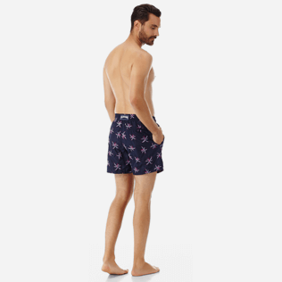 Men Embroidered Embroidered - Men Ultra-Light and packable embroidered swimtrunks Palm Beach - Limited Edition, Navy backworn Men Embroidered Embroidered - Men Ultra-Light and packable embroidered swimtrunks Palm Beach - Limited Edition, Navy backworn