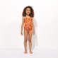 Girls Others Printed - Girls One-piece Swimsuit Looney Tunes, Medlar front worn view