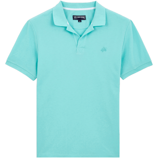 Men Others Solid - Men Cotton pique Polo Shirt Solid, Lagoon front Men Others Solid - Men Cotton pique Polo Shirt Solid, Lagoon front