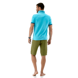 Uomo Polo Unita - Polo in piquet di cotone, Azzurro supp4 Uomo Polo Unita - Polo in piquet di cotone, Azzurro supp4