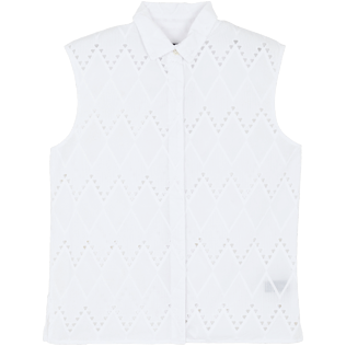 Femme AUTRES Brodé - Chemise en Coton Femme Broderies Anglaises, Blanc front Femme AUTRES Brodé - Chemise en Coton Femme Broderies Anglaises, Blanc front