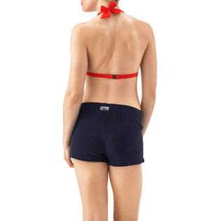 Women Others Solid - Women Terry Cloth Shortie Solid, Navy backworn Women Others Solid - Women Terry Cloth Shortie Solid, Navy backworn