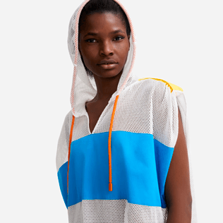 Women Others Printed - Women sleeveless hoddy cover-up mesh - Vilebrequin x JCC+ - Limited Edition, White supp1 Women Others Printed - Women sleeveless hoddy cover-up mesh - Vilebrequin x JCC+ - Limited Edition, White supp1