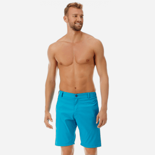 Hombre Autros Liso - Bermudas de corte recto en tejido de bañador de color liso para hombre, Seychelles frontworn Hombre Autros Liso - Bermudas de corte recto en tejido de bañador de color liso para hombre, Seychelles frontworn