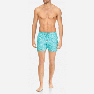 Homme Classique Moorea Imprimé - Maillot de bain Homme Stretch Tortues Hypnotiques, Curacao frontworn Homme Classique Moorea Imprimé - Maillot de bain Homme Stretch Tortues Hypnotiques, Curacao frontworn