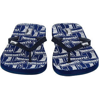 Women Others Solid - Women Flip Flops Vilebrequin Labels, Navy frontworn Women Others Solid - Women Flip Flops Vilebrequin Labels, Navy frontworn