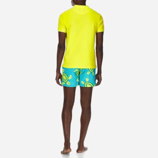 Hombre Autros Liso - Polo de piqué de algodón liso para hombre, Limon backworn Hombre Autros Liso - Polo de piqué de algodón liso para hombre, Limon backworn