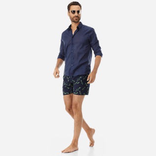 Men Embroidered Embroidered - Men Swimtrunks Embroidered Fish Dance - Limited Edition, Navy supp2 Men Embroidered Embroidered - Men Swimtrunks Embroidered Fish Dance - Limited Edition, Navy supp2