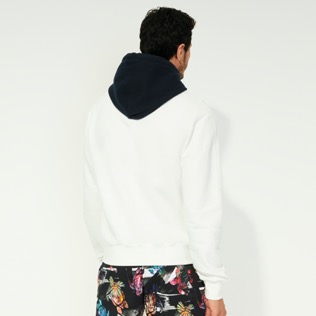 Picture of Men Others Printed - Men Cotton Hoodie Sweatshirt Ronde Des Tortues Fireworks, Off white back worn view Picture of Men Others Printed - Men Cotton Hoodie Sweatshirt Ronde Des Tortues Fireworks, Off white back worn view