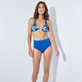 Women High waist Solid - Women Bikini Bottom High Waist Brief Solid, Batik blue details view 3