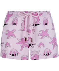Women Others Printed - Women Swim Short Kama Sand- Vilebrequin x Mrzyk and Moriceau, Pale pink front view