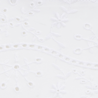 Vestito bambina in lino Broderies Anglaises, Bianco stampe