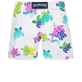 Boys Others Printed - Boys Swim Trunks Ronde des Tortues Aquarelle, White back view