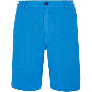 Men Others Solid - Men straight Linen Bermuda Shorts Solid, Atoll front Men Others Solid - Men straight Linen Bermuda Shorts Solid, Atoll front