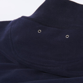 Hombre Autros Liso - Sudadera de algodón con cremallera delantera para hombre, Azul marino supp8 Hombre Autros Liso - Sudadera de algodón con cremallera delantera para hombre, Azul marino supp8