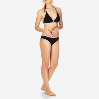 Femme Hauts Uni - Haut de maillot triangle foulard Smoking, Noir frontworn Femme Hauts Uni - Haut de maillot triangle foulard Smoking, Noir frontworn