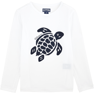 Others Printed - Kids Long Sleeves Rashguards Solid, White front Others Printed - Kids Long Sleeves Rashguards Solid, White front